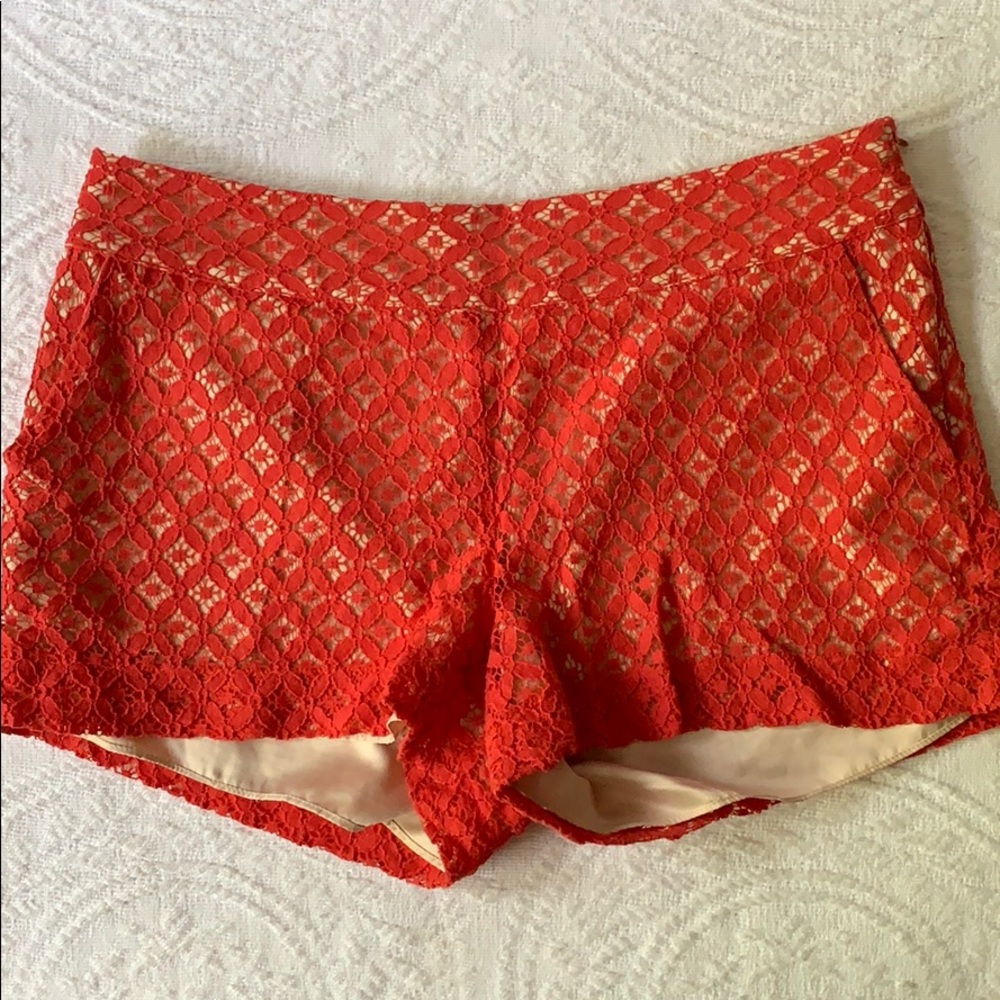 Kensie | Coral Lace Shorts